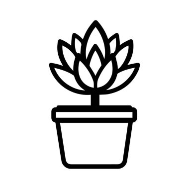 Bir Çömlek Simgesi veya Logo Tasarım Şablonundaki Soyut Vektör Küçük Santrali