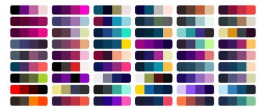 Renk Paleti Vektör Tasarım Şablonu Koleksiyon Paketi