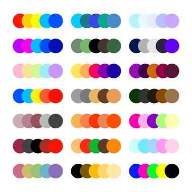 Vector Color Palette Set Design Template Multi color clipart