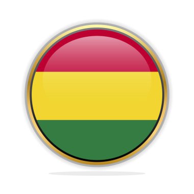 Düğme Bayrağı Tasarım Şablonu Bolivya