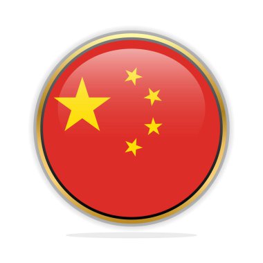 Düğme Bayrak Tasarımı Şablonu Çin