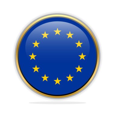Düğme Bayrak Tasarımı Şablonu Avrupa Birliği