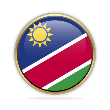 Düğme Bayrağı Tasarım Şablonu Namibya