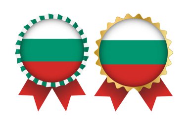 Bulgaristan Şablonunun Vektör Madalyası Tasarımları