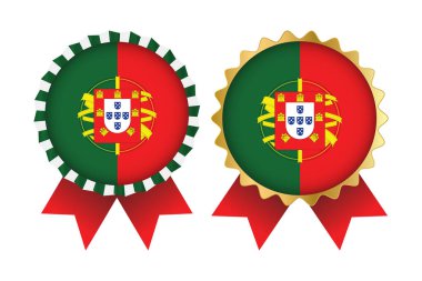 Portekiz Şablonu Vektör Madalyası Tasarımları