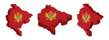 Karadağ Vektör Tasarım Şablonunun Gerçekçi 3D Haritası