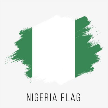 Nigeria Vector Flag. Nigeria Flag for Independence Day. Grunge Nigeria Flag. Nigeria Flag with Grunge Texture. Vector Template.