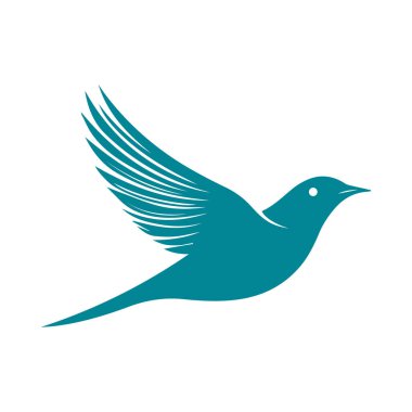 Soyut Vektör Kuş Logosu Tasarım Şablonu