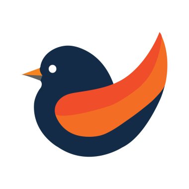 Soyut Vektör Kuş Logosu Tasarım Şablonu