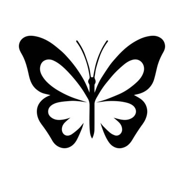 Soyut Vektör Kelebek Simgesi veya Logo Tasarım Şablonu