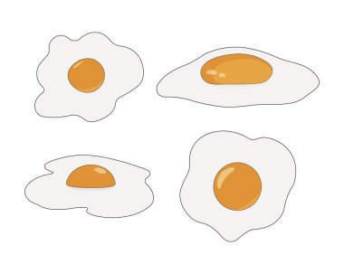 Soyut Vektör Renkli Yumurta Omleti Simgesi Tasarım Şablonu