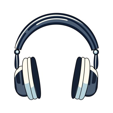 Soyut Vektör Müzik Kulaklık Simgesi Tasarım Şablonu