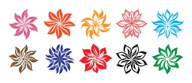 Soyut Vektör Satırı Sanat Simgeleri Tasarım Şablonunu Paketle