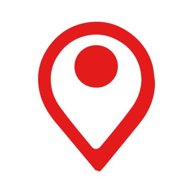 Soyut Vektör Konum Pin veya Yer Bulucu Simgesi Tasarım Şablonu