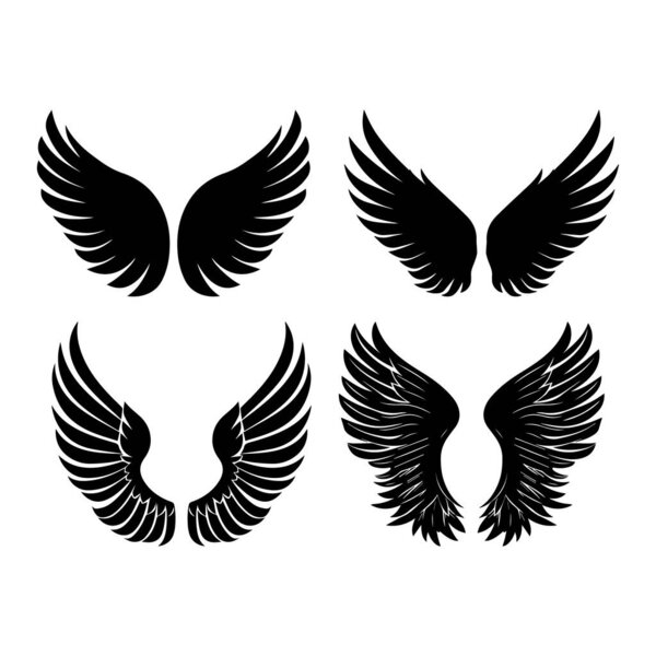 Abstract Vector Wings Icon or Logo Design Template