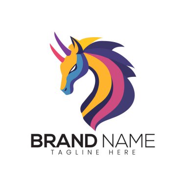 Abstract Vector Horse Icon or Logo Design Template clipart