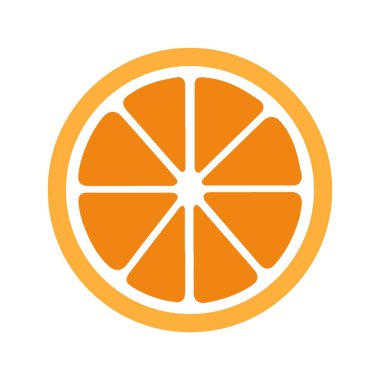 Soyut Vektör Turuncu Meyve Simgesi veya Logo Tasarım Şablonu