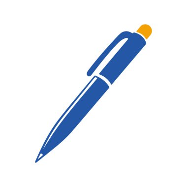 Soyut Vektör Yazma Kalemi Simgesi veya Logo Tasarım Şablonu