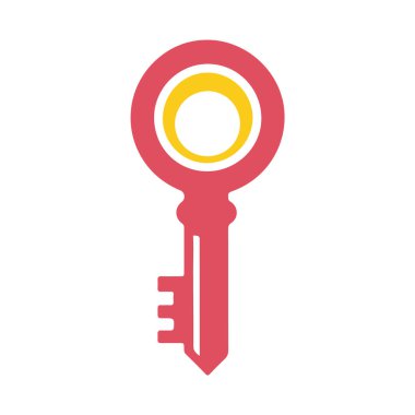 Soyut Vektör Kapı Anahtarı Simgesi veya Logo Tasarım Şablonu