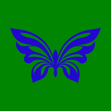 Soyut Vektör Kelebek Uçan Simge veya Logo Tasarım Şablonu