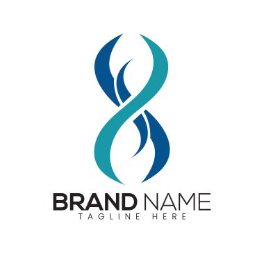 Soyut Vektör biçimlendirilmiş soyut sembol Simge veya Logo Tasarım Şablonu