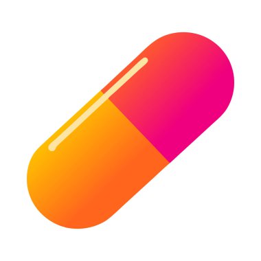 Soyut Vektör kapsül hapı Simgesi veya Logo Tasarım Şablonu