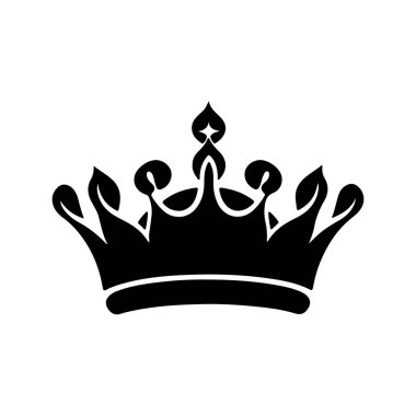 Soyut Vektör Taç Simgesi veya Logo Tasarım Şablonu