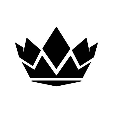 Soyut Vektör tacı Basit Simge veya Logo Tasarım Şablonu