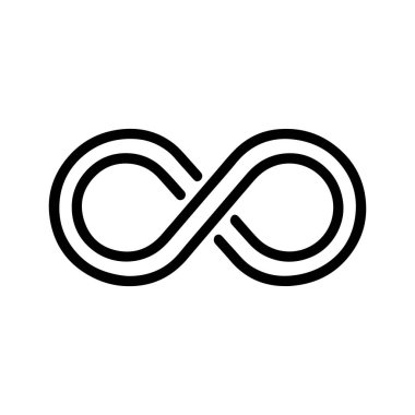 Soyut Vektör sonsuzluk sembolü Simge veya Logo Tasarım Şablonu