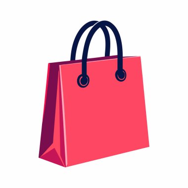 Pembe Alışveriş Torbası, Satış Torbası, Kağıt Torba, Hediye Torbası, Alışveriş Simgesi, Perakende Paketi,