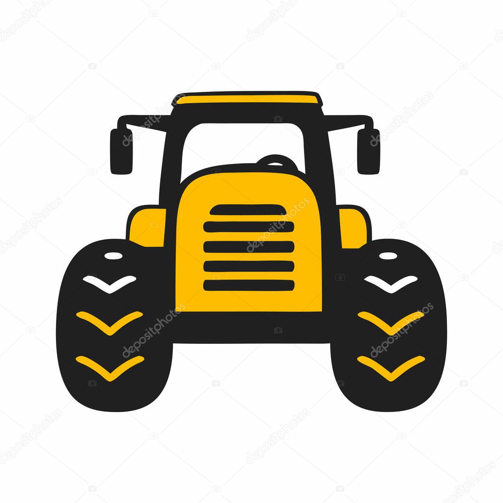 Powerful Tractor Icon: Agriculture and Farming Image
