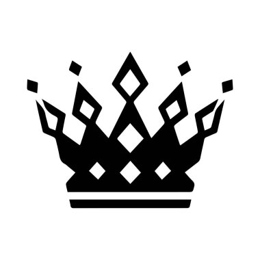 Siyah Taç Simgesi Kraliyet Tasarımı