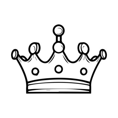 Zarif Çizgi Sanat Taç Krallığı Monarşi Heraldry Tasarım Elemanı