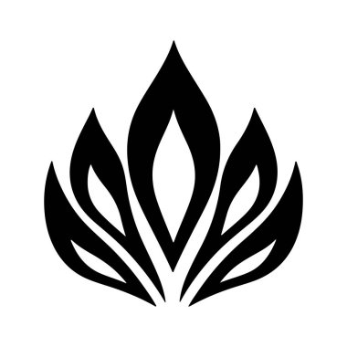 Zarif Siyah ve Beyaz Çiçek Tasarımı Logoları Markalamak ve Dekorasyon İçin Mükemmel