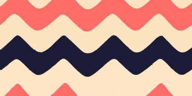 Canlı Sembol Mercan Donanması ve Krem Zigzag Tasarımı