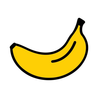 Canlı Sarı Muz İllüstrasyonu Meyve Tasarımı Projeleri İçin Mükemmel
