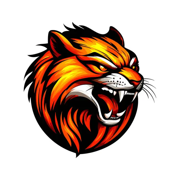 Vahşi Kaplan Kafa Güçlü Maskot Tasarımı Markan için