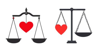 Adaleti Sevmek Ölçeklendirmek Kalp Sembol Eşitliği