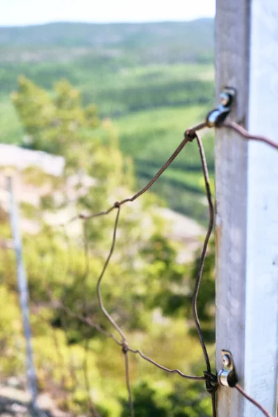 stock image Wire fence in the nature reserve