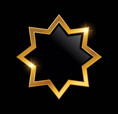 Altın Yıldız Logo Vektörü Simgesi