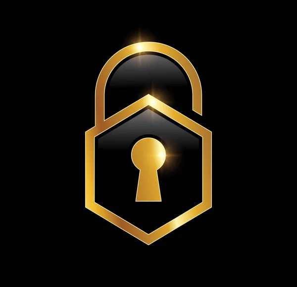 Golden Luxury Key Vector Icon — Stock Vector