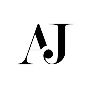 Monogram Logo Vektörü İlk Harfler AJ