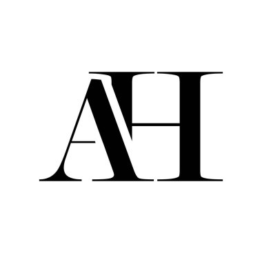 Monogram Logo Vektörü Başlangıç Harfleri AH