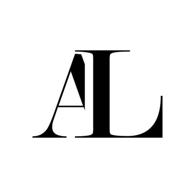 Monogram Logo Vektörü Başlangıç Harfleri AL