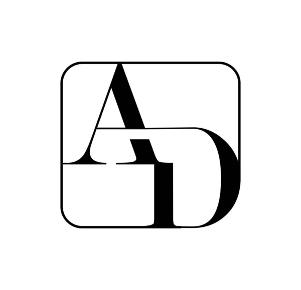 Monograma Logo Vector Letras Iniciais — Vetor de Stock