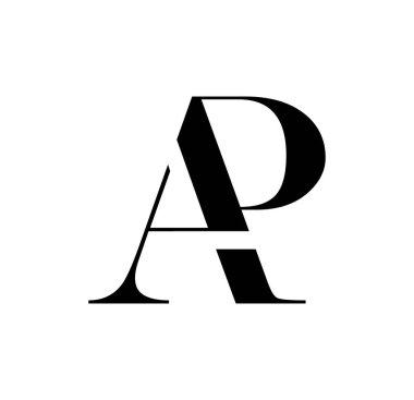Monogram Logo Vektörü Başlangıç Harfleri AP