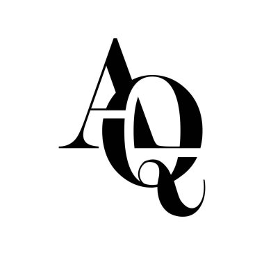 Monogram Logo Vektörü Başlangıç Harfleri AQ