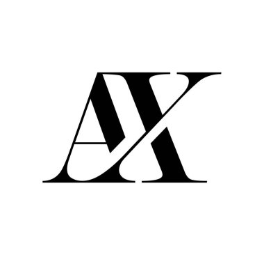 Monogram Logo Vektörü Başlangıç Harfleri AX