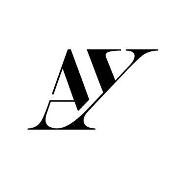 Monogram Logo Vektörü Başlangıç Harfleri AY