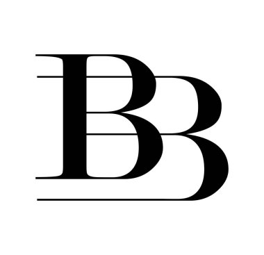 Monogram Logo Vektörü Başlangıç Harfleri BB